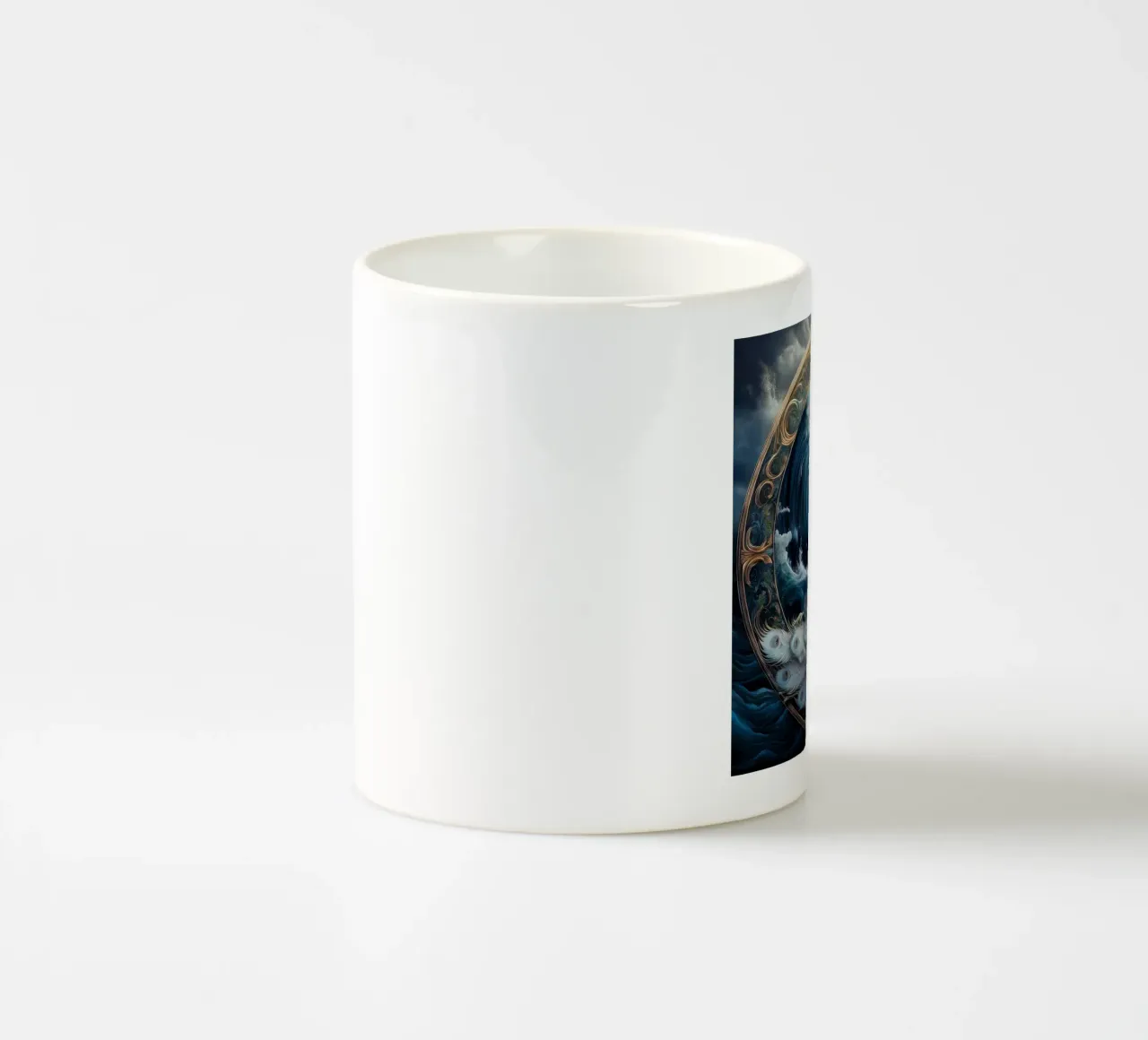 pavone bianco tazza in ceramica da kimmindmuse
