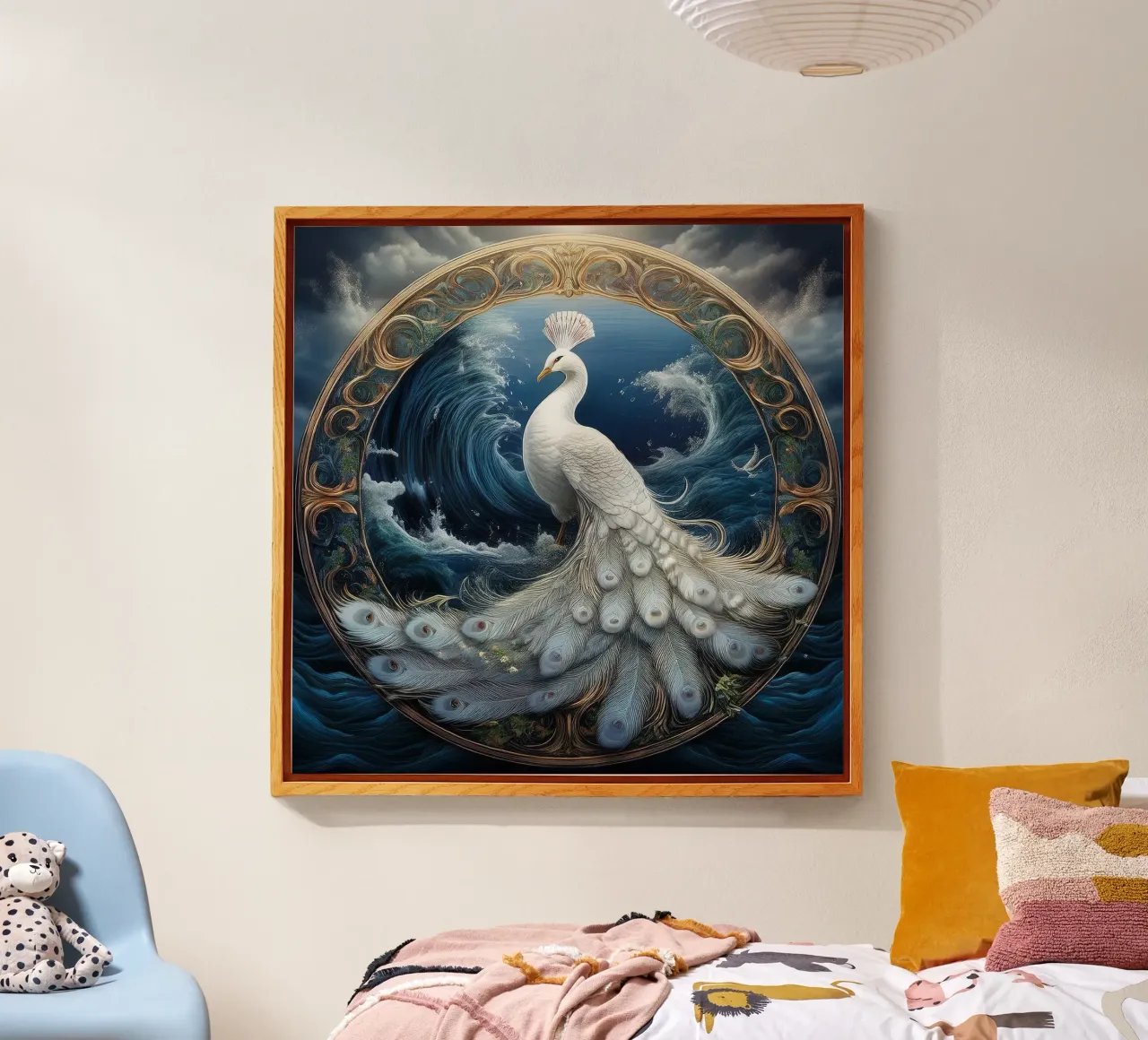 pavone bianco plexiglass da kimmindmuse