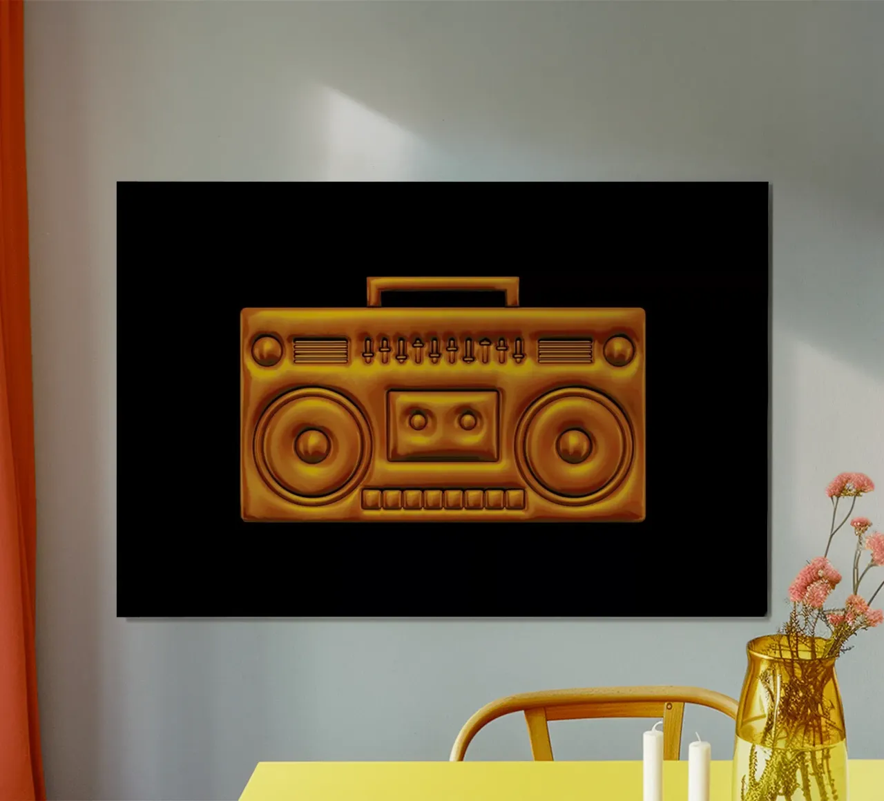 Boombox poster con telaio in alluminio da Octavian
