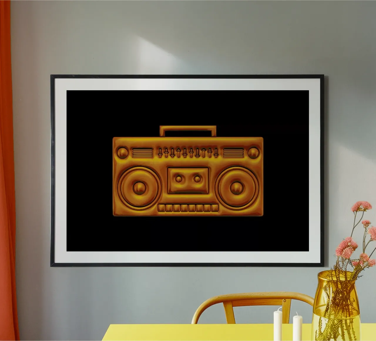 Boombox poster con telaio in alluminio da Octavian