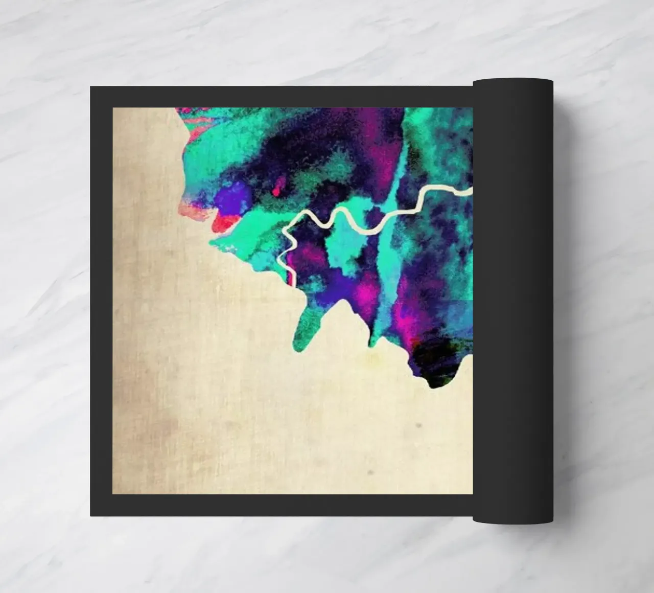 London Watercolor Map zerbino da Naxart