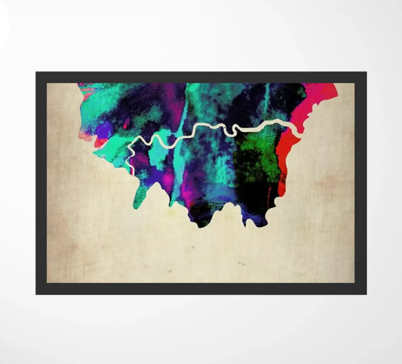 London Watercolor Map zerbino da Naxart