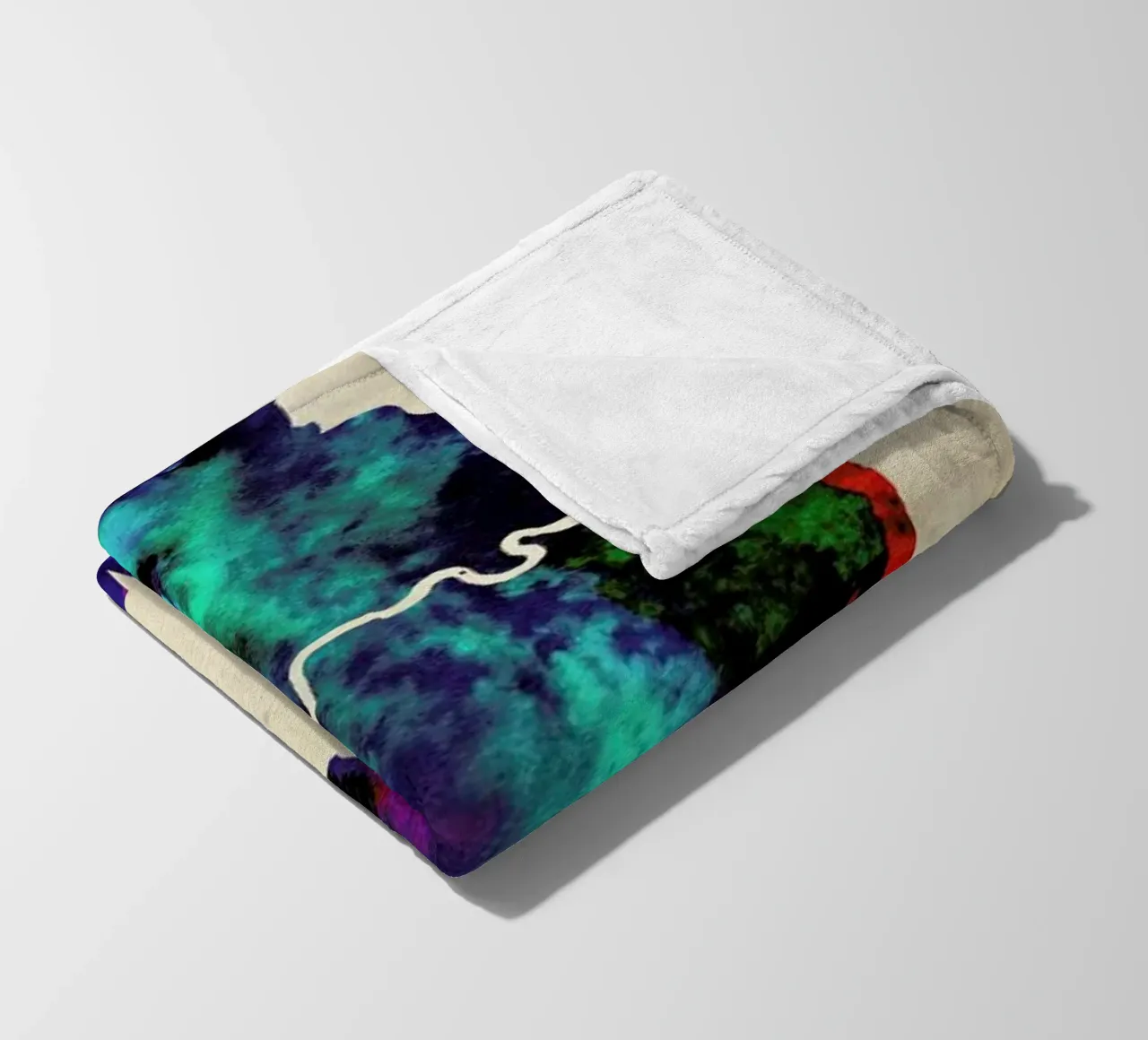 London Watercolor Map coperta in pile da Naxart