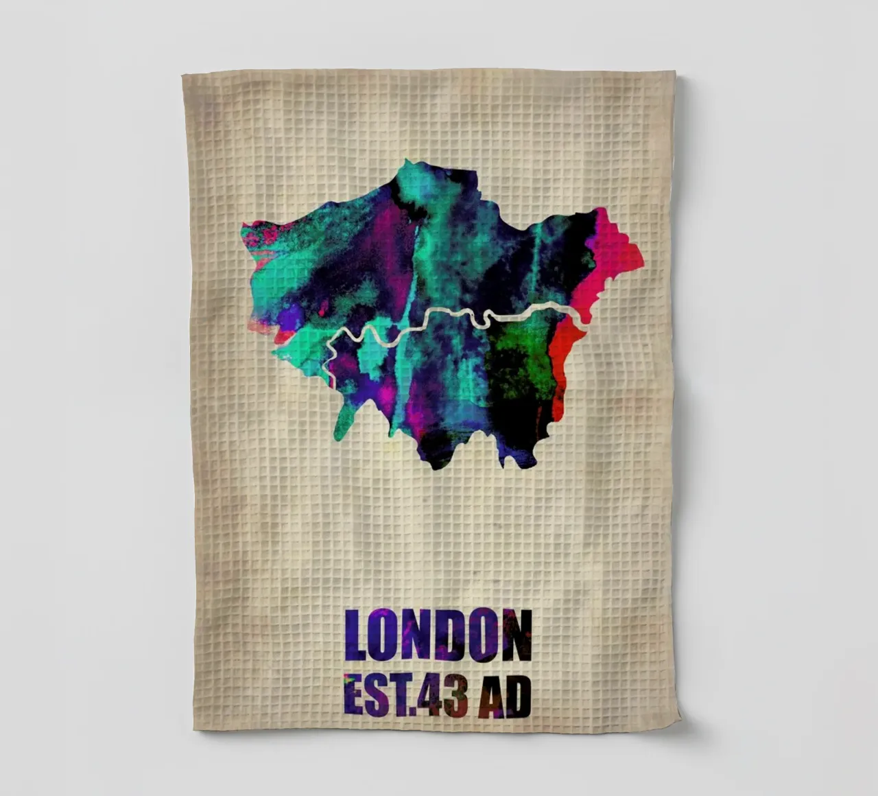 London Watercolor Map canovaccio da cucina da Naxart
