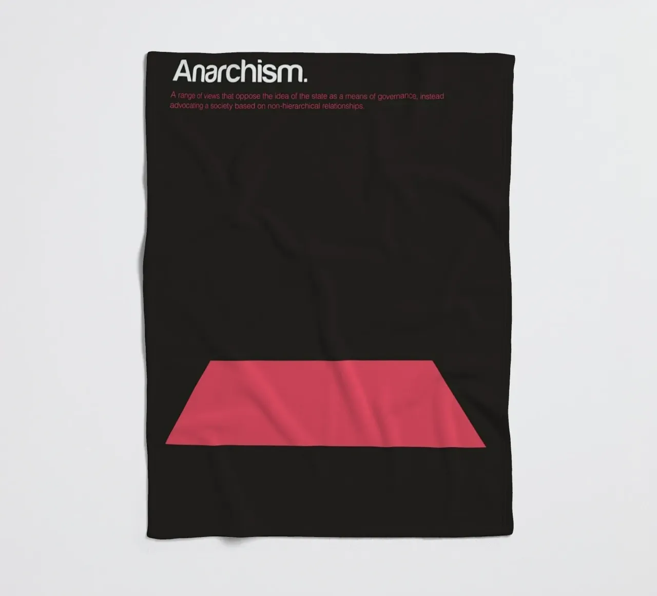 Anarchism fleece blanket by Genís Carreras