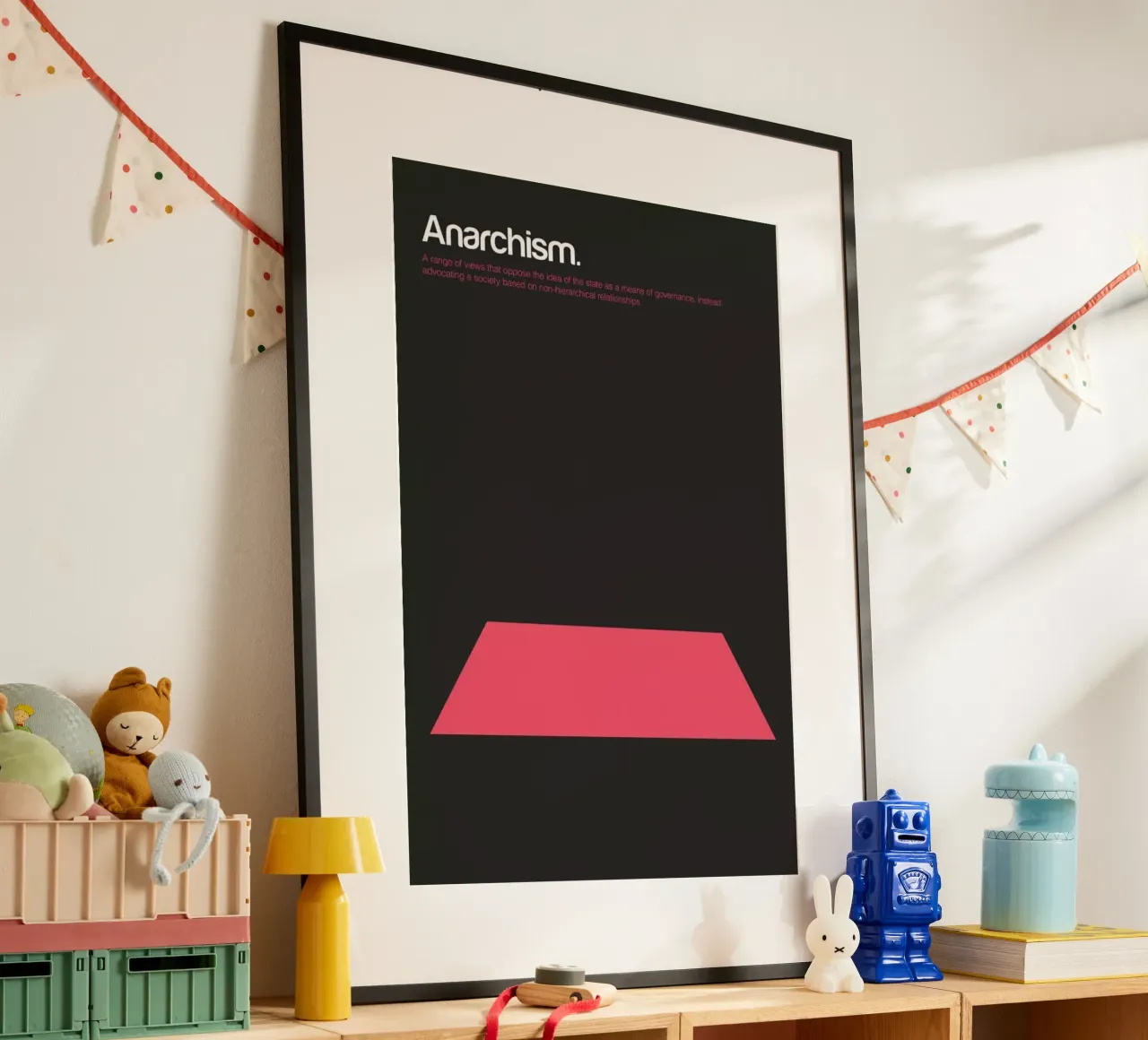 Anarchism poster by Genís Carreras