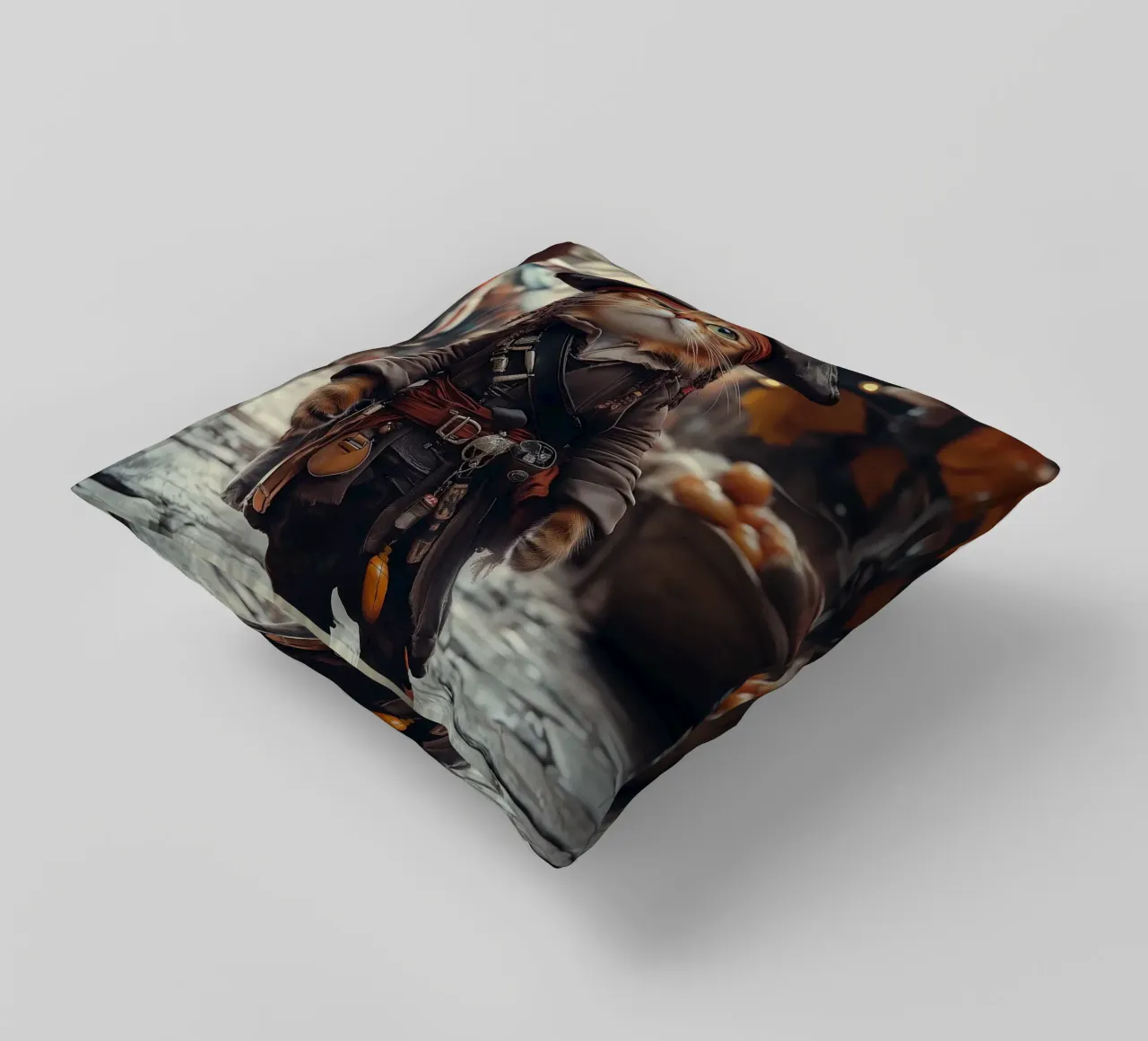 He is a pirate No. 01 cuscino da lazydaypaper