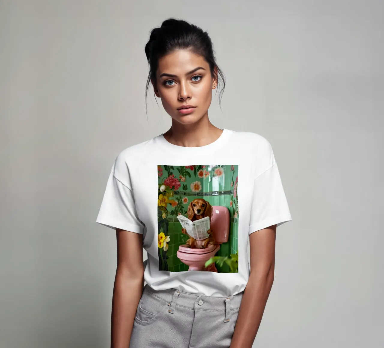 Dackel liest Zeitung t-shirt da NORDLICHT DESIGNS