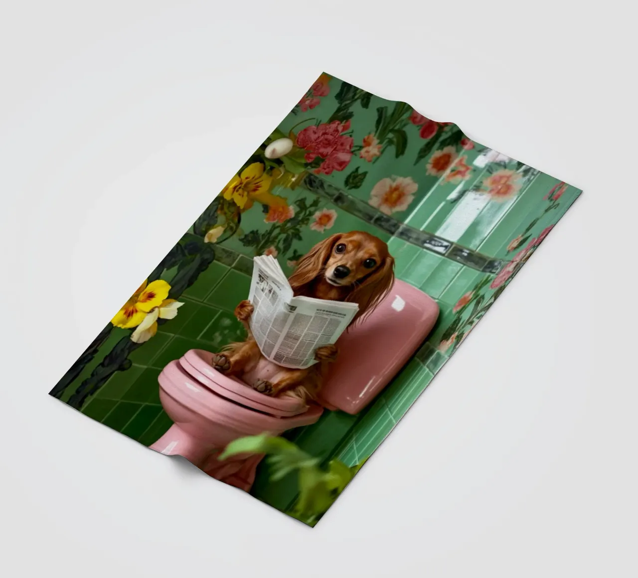 Dackel liest Zeitung coperta in pile da NORDLICHT DESIGNS