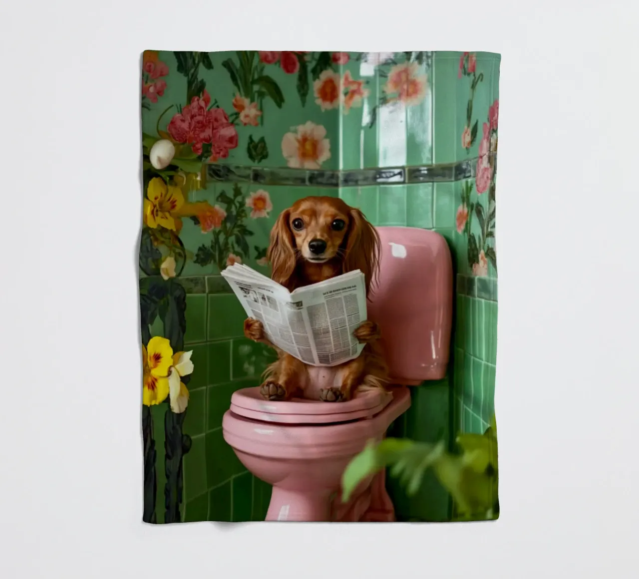 Dackel liest Zeitung coperta in pile da NORDLICHT DESIGNS