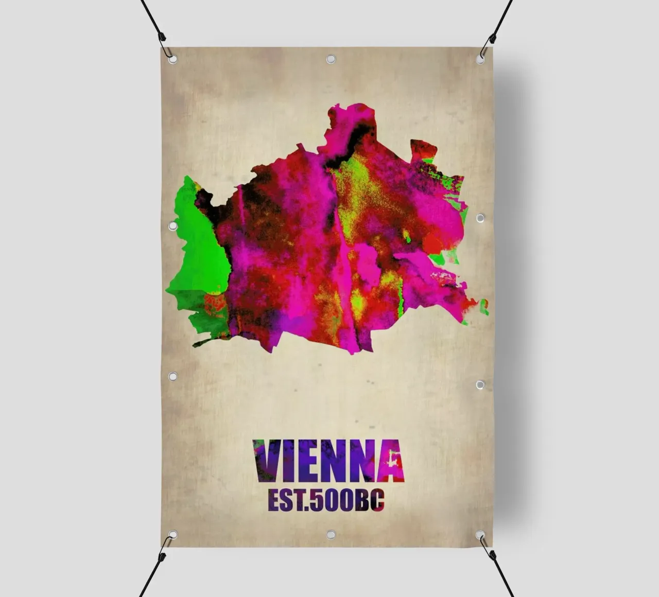 Vienna Watercolor Map telo in pvc da Naxart