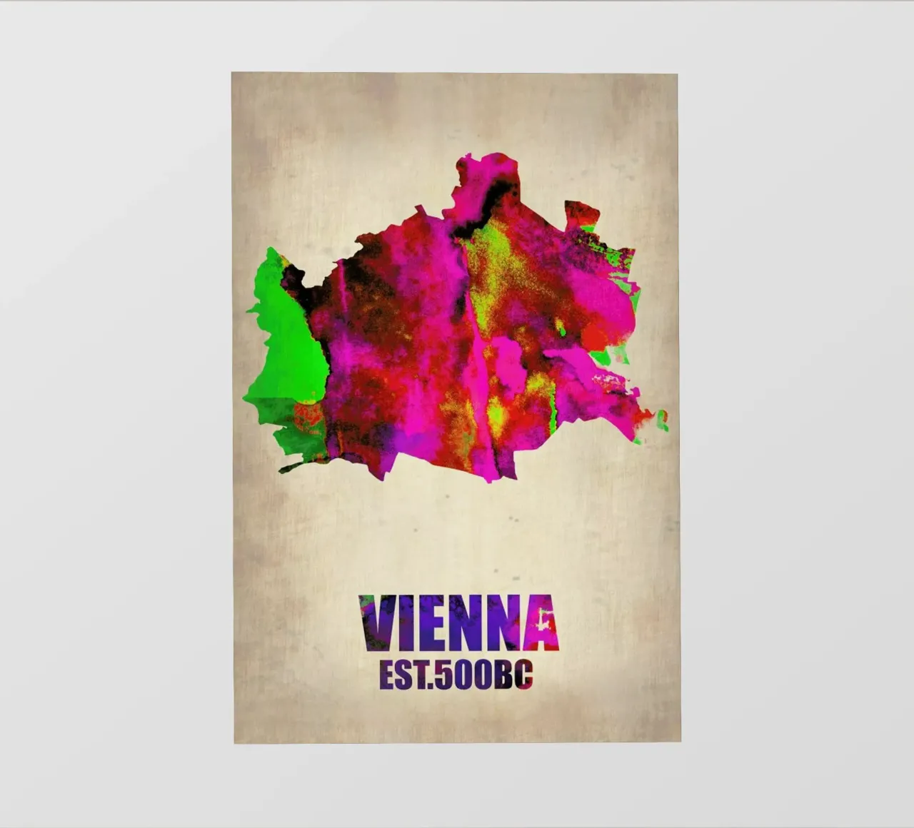 Vienna Watercolor Map telo in pvc da Naxart