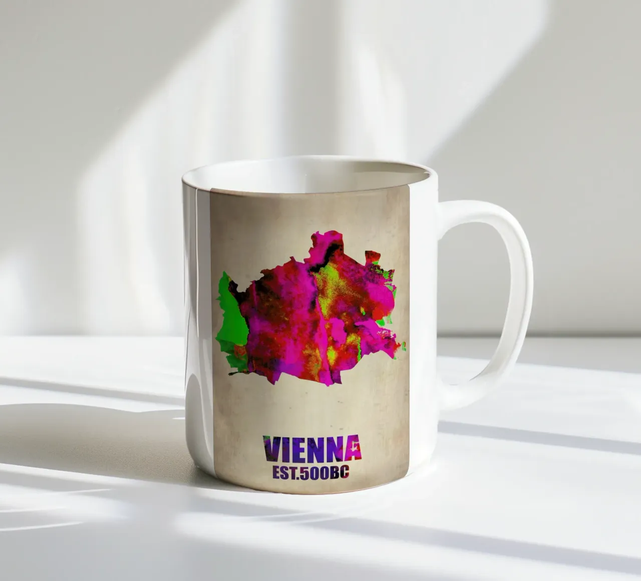 Vienna Watercolor Map tazza in ceramica da Naxart