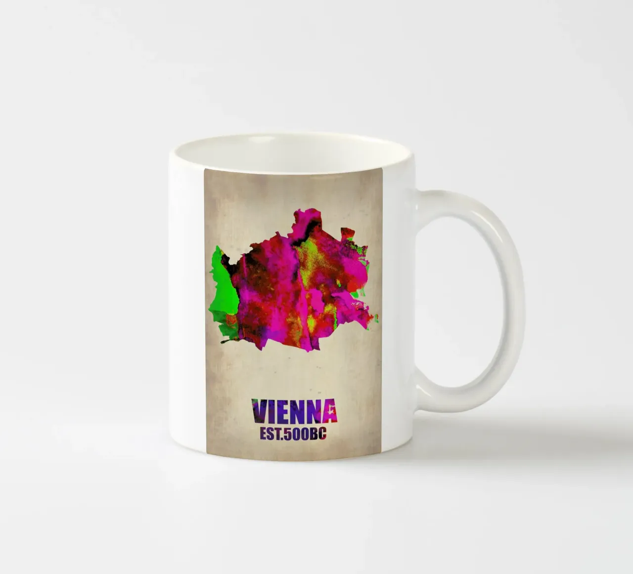 Vienna Watercolor Map tazza in ceramica da Naxart