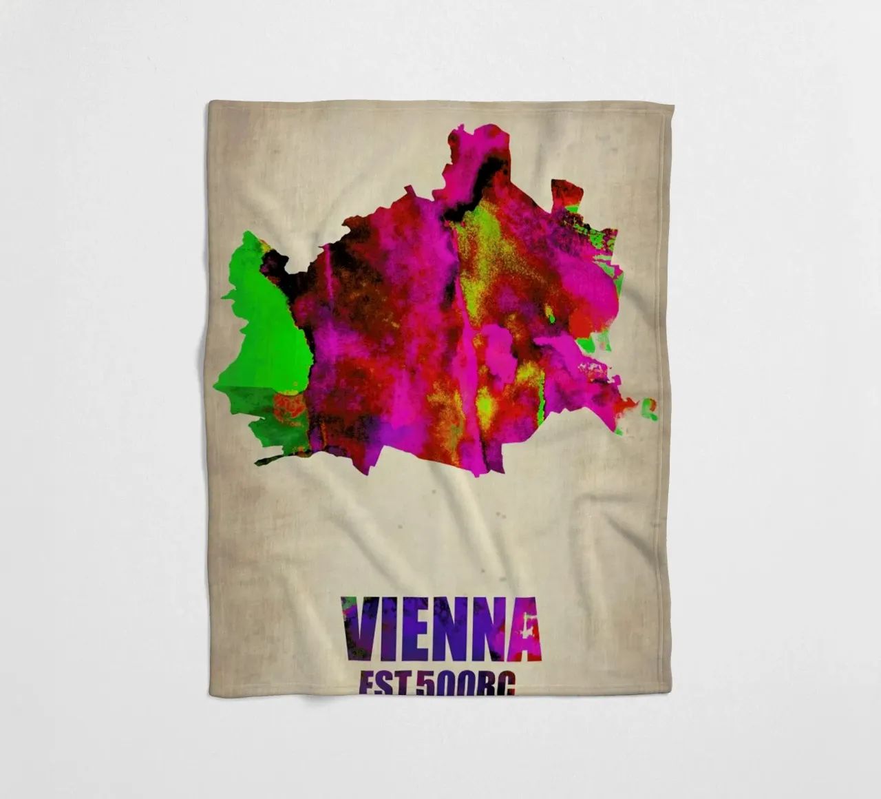 Vienna Watercolor Map coperta in pile da Naxart