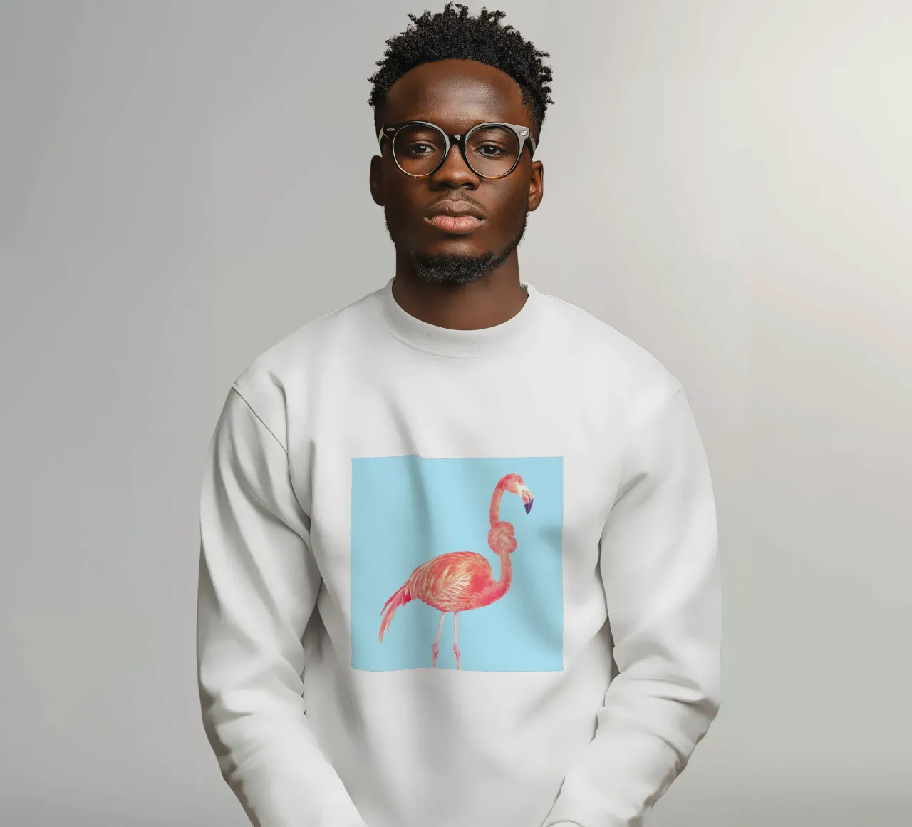 Flamingo with a Big Problem Sweatshirt von suckertom