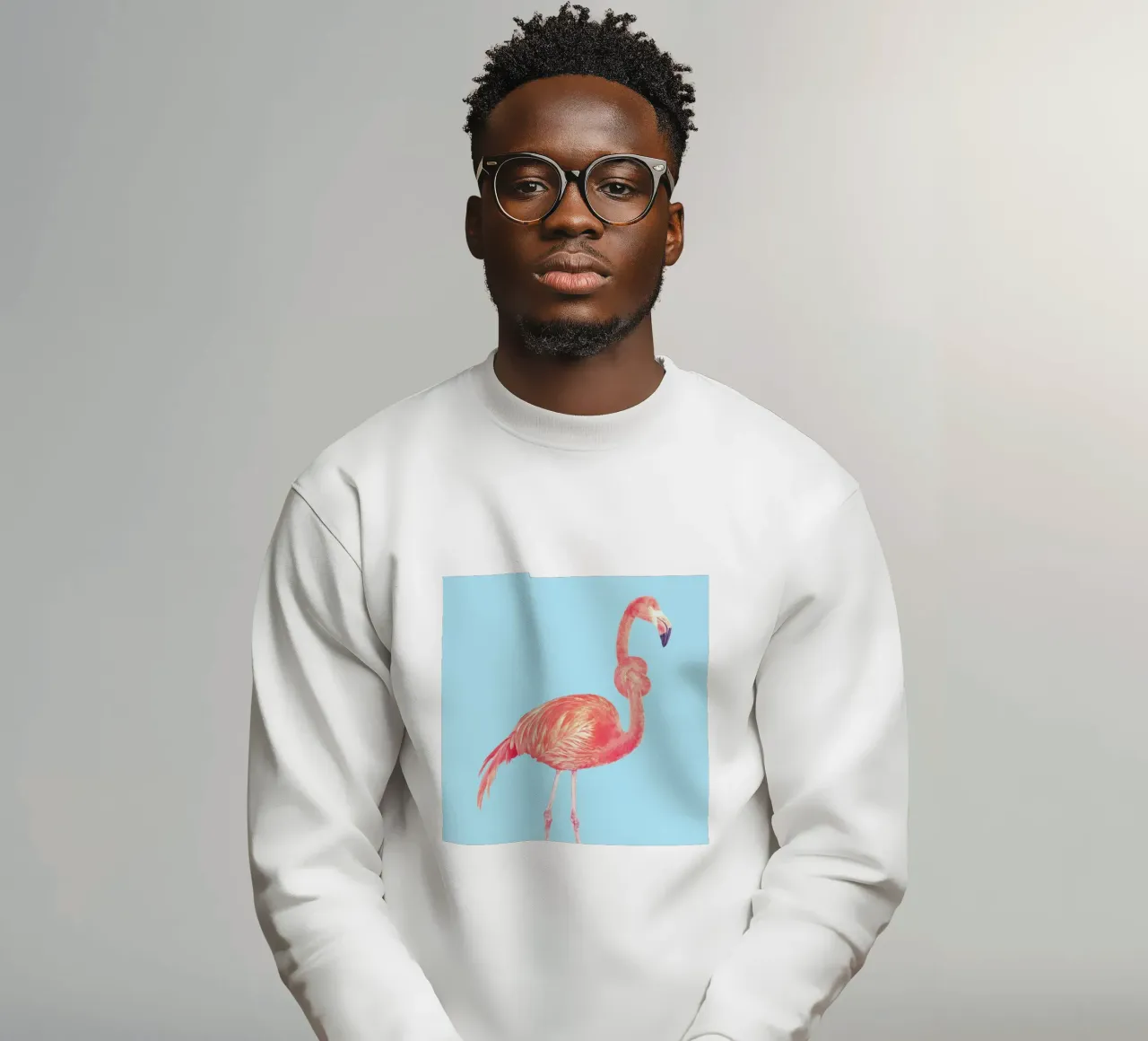 Flamingo with a Big Problem Sweatshirt von suckertom