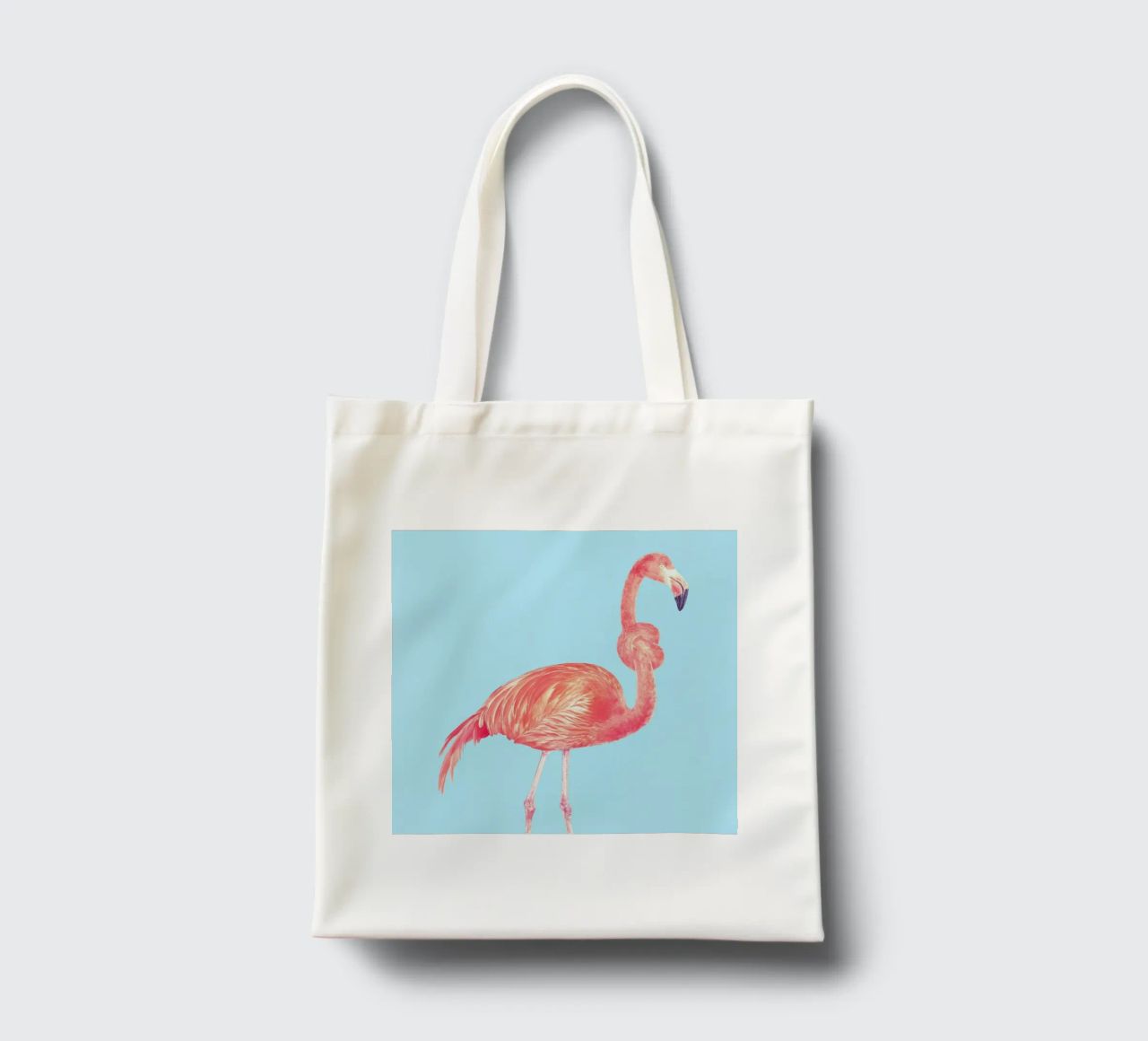 Flamingo with a Big Problem borsa in juta da suckertom