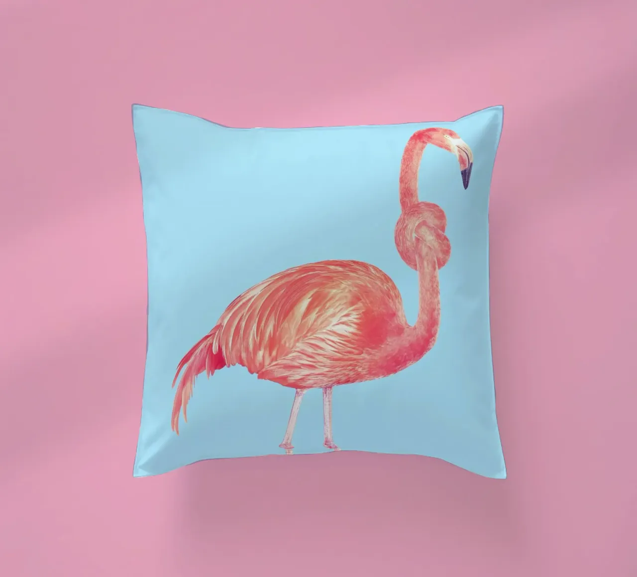 Flamingo with a Big Problem cuscino da suckertom