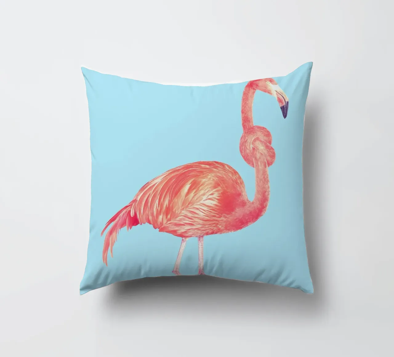 Flamingo with a Big Problem cuscino da suckertom