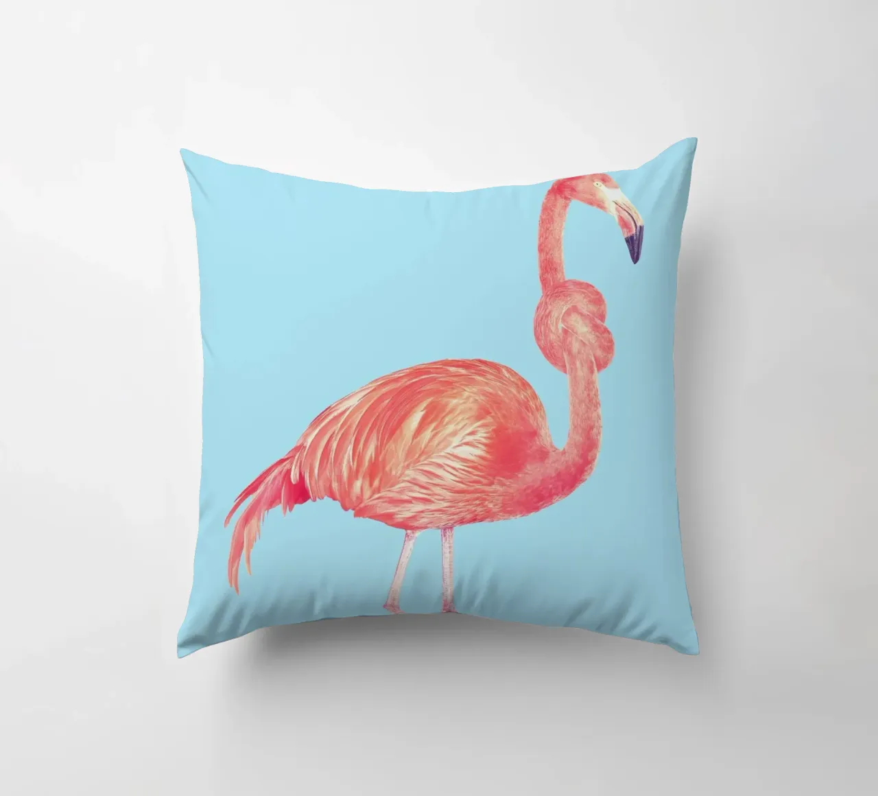 Flamingo with a Big Problem cuscino da suckertom