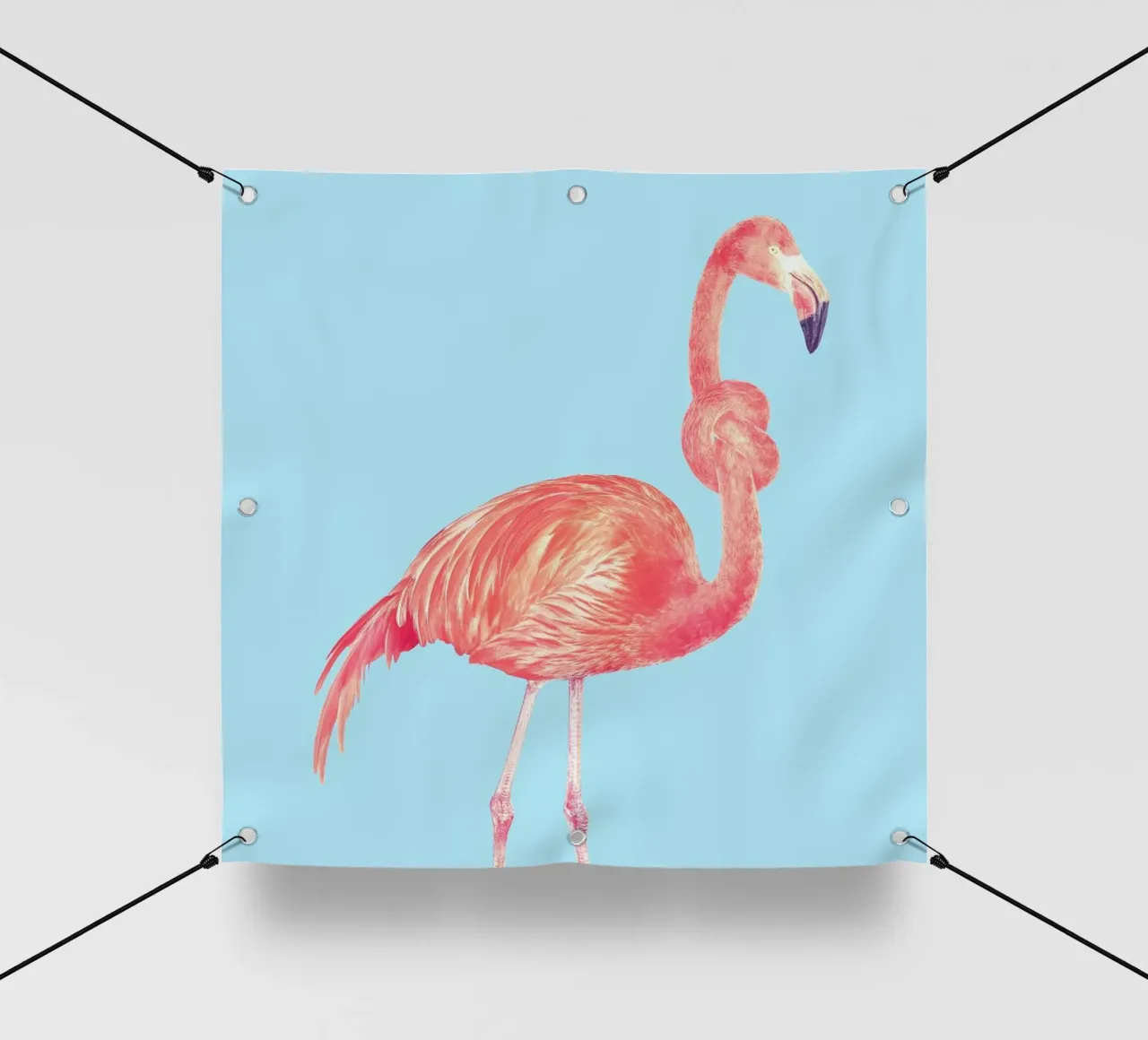 Flamingo with a Big Problem lonas publicitarias de suckertom