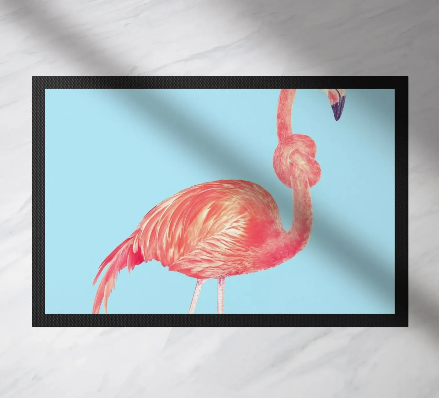 Flamingo with a Big Problem deurmat van suckertom
