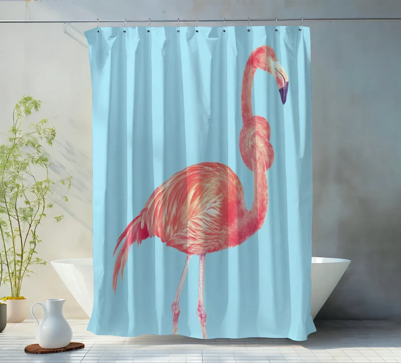 Flamingo with a Big Problem tenda da doccia da suckertom