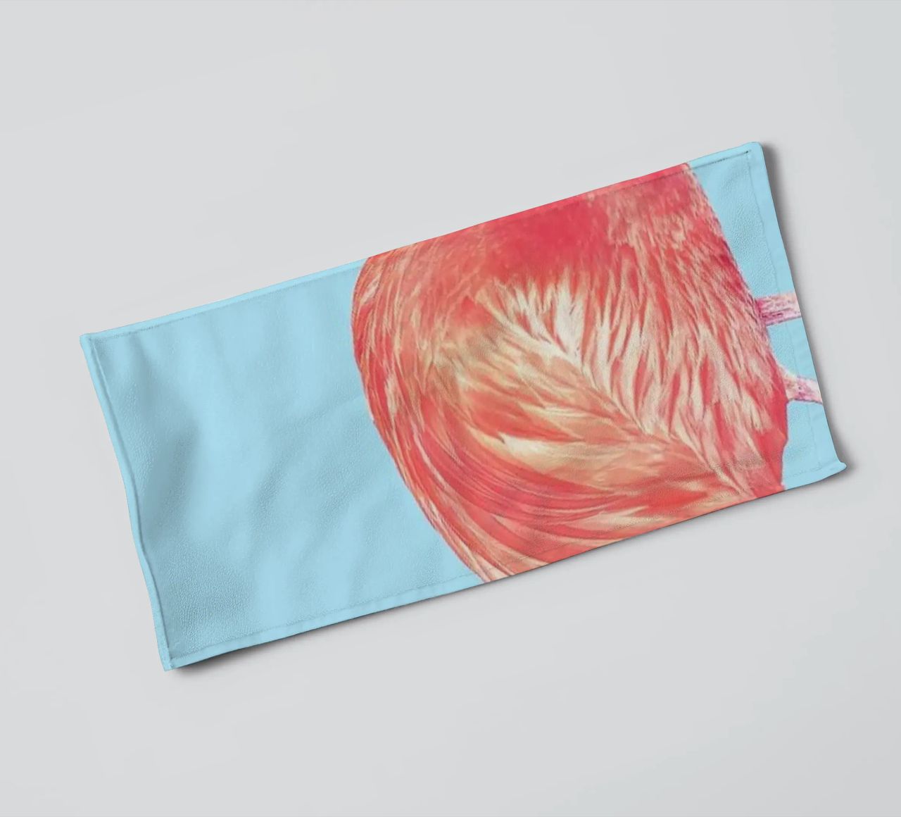 Flamingo with a Big Problem Handtuch von suckertom