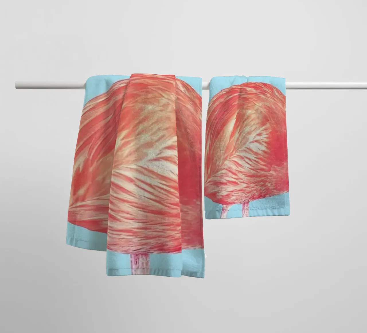 Flamingo with a Big Problem asciugamano da bagno da suckertom