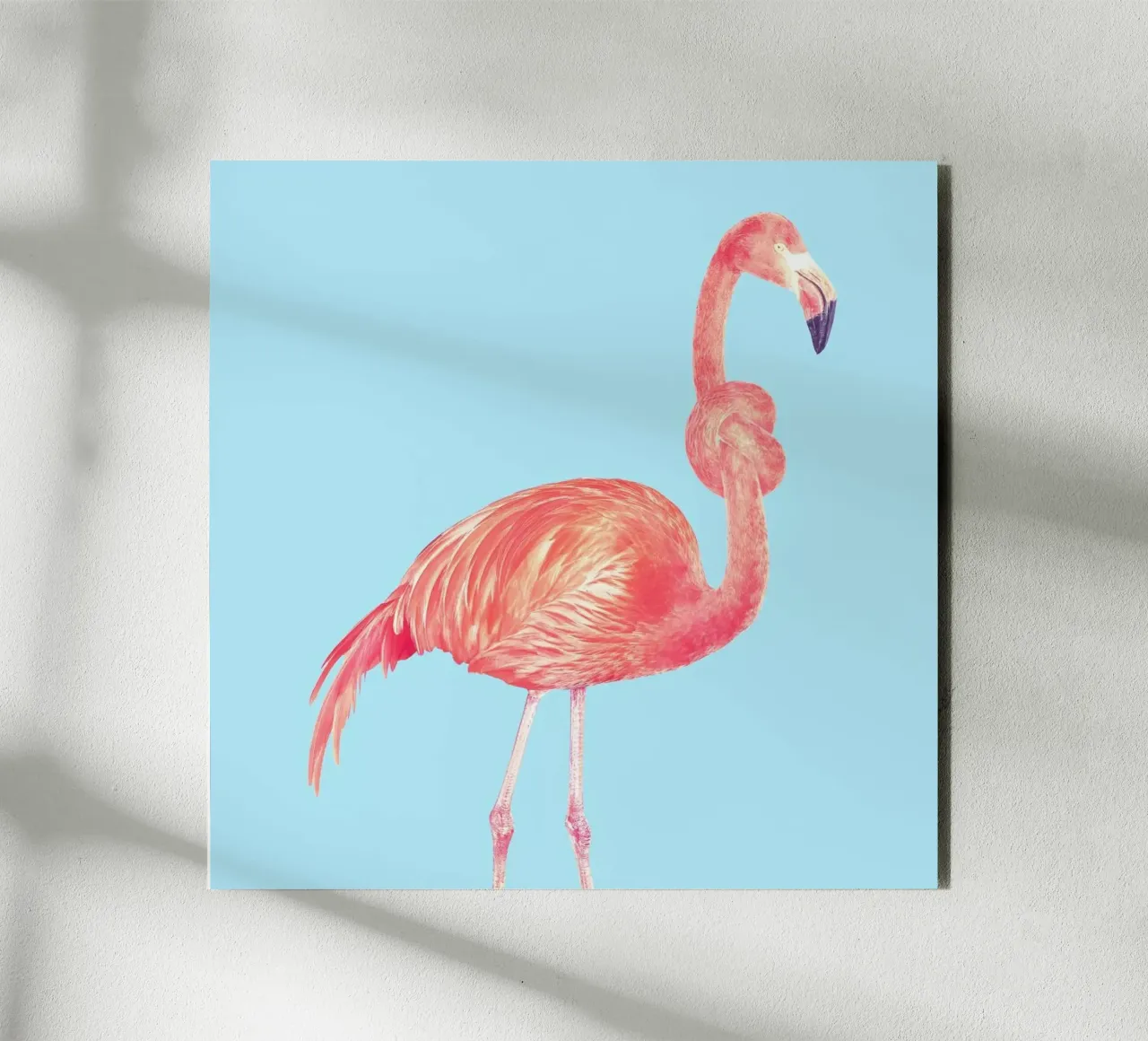 Flamingo with a Big Problem alluminio dibond da suckertom