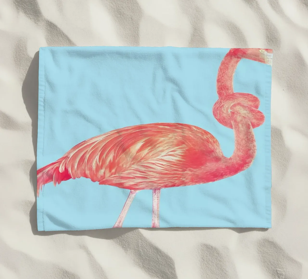 Flamingo with a Big Problem serviette de plage de suckertom