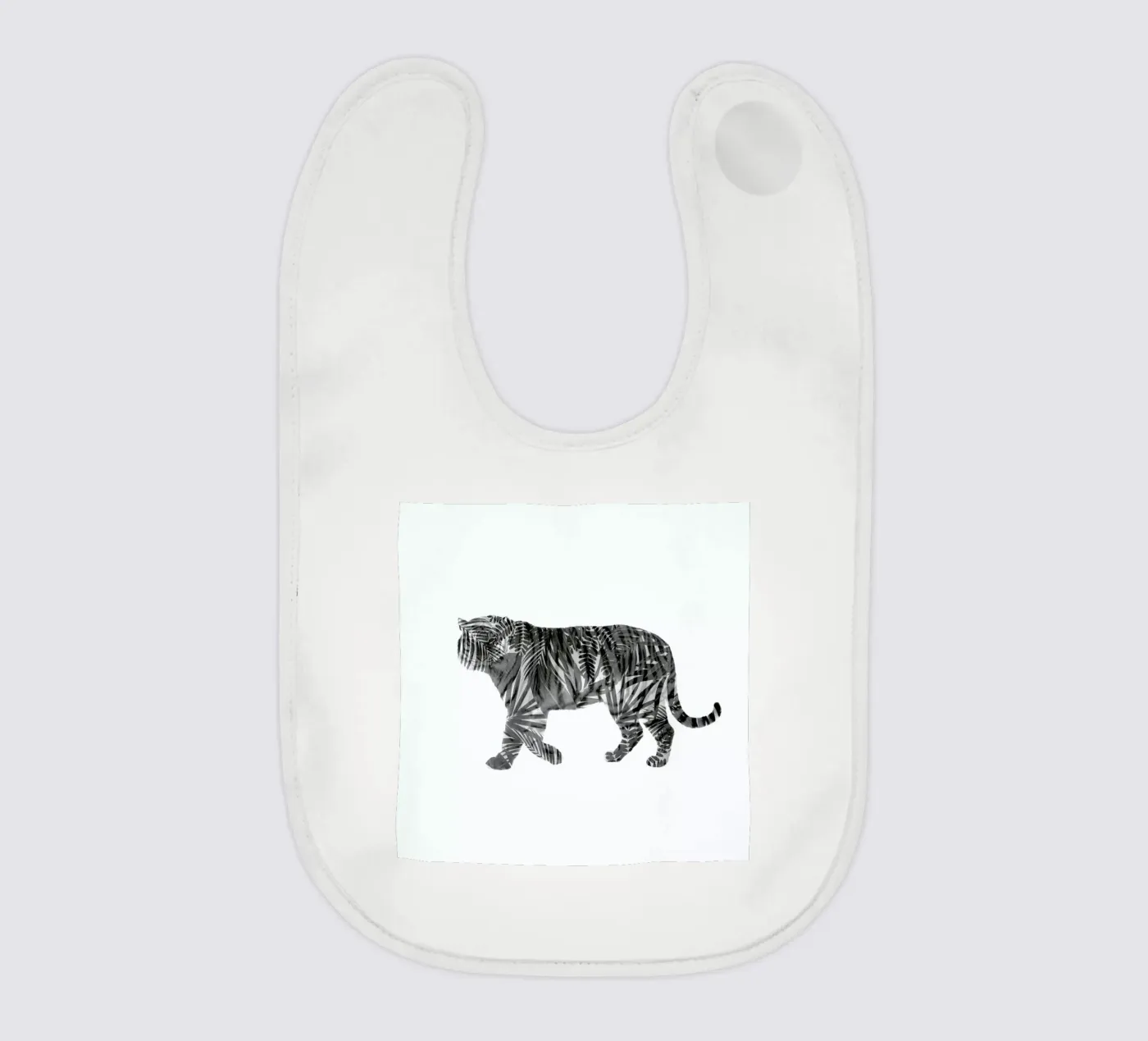 Tiger baby bib by Chris Wharton