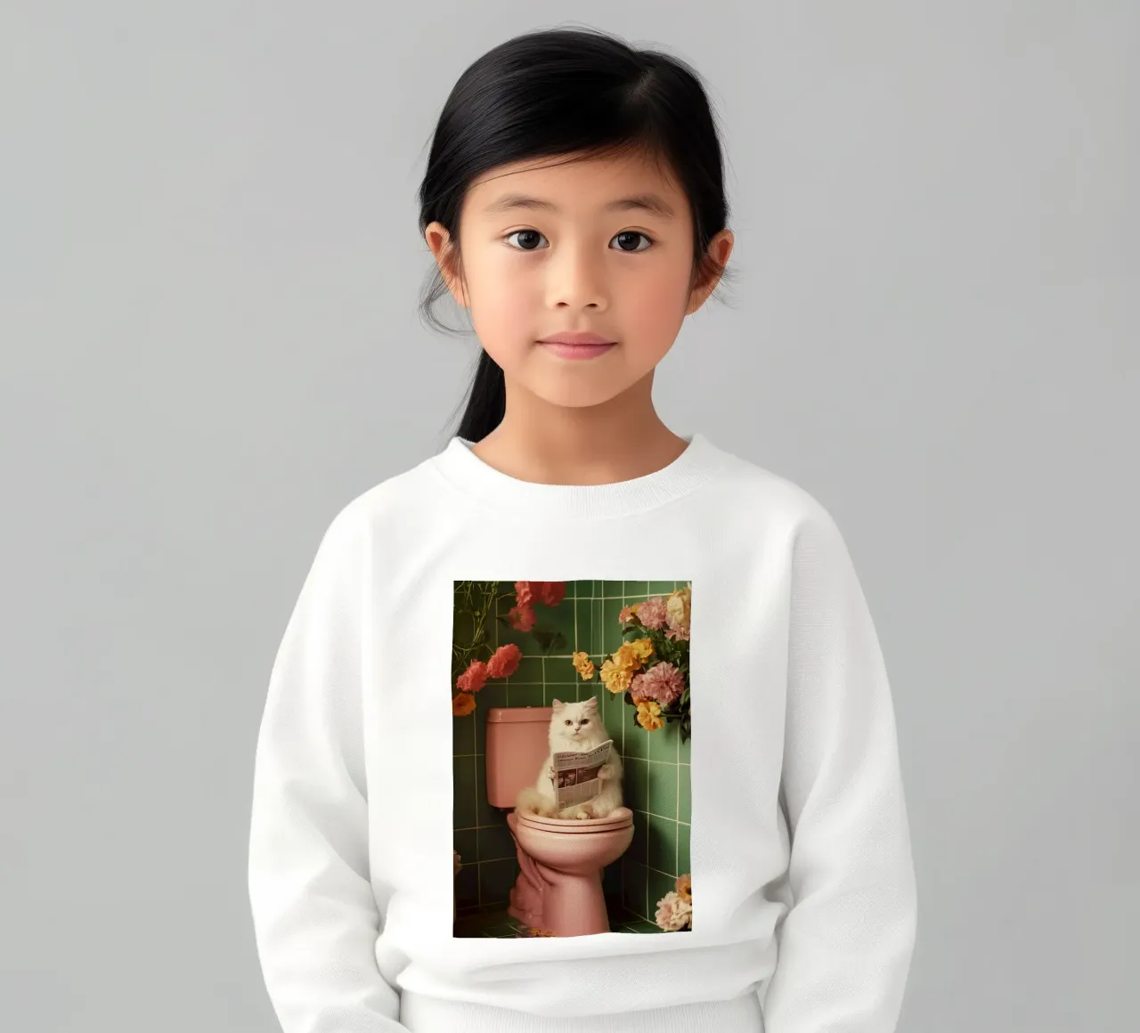 Katze liest Zeitung felpa bambino da NORDLICHT DESIGNS