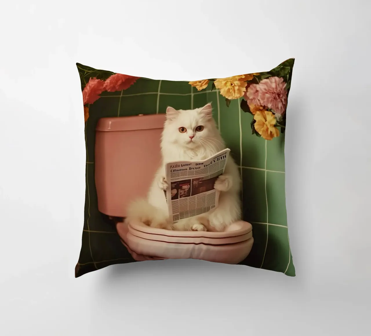 Katze liest Zeitung cuscino da NORDLICHT DESIGNS