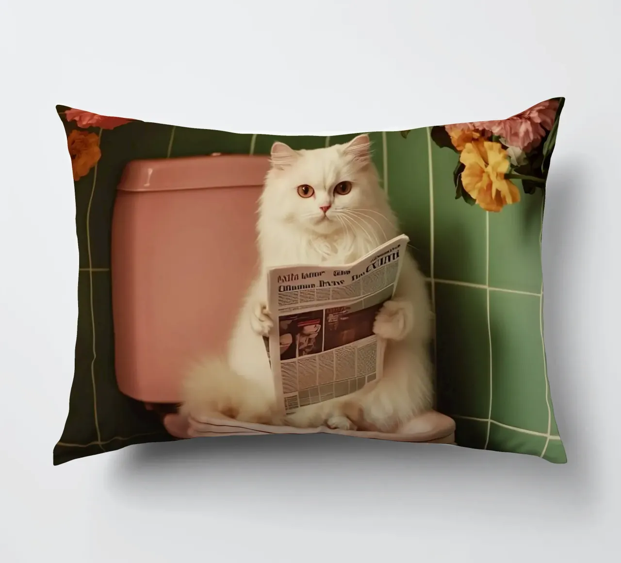 Katze liest Zeitung cuscino da NORDLICHT DESIGNS