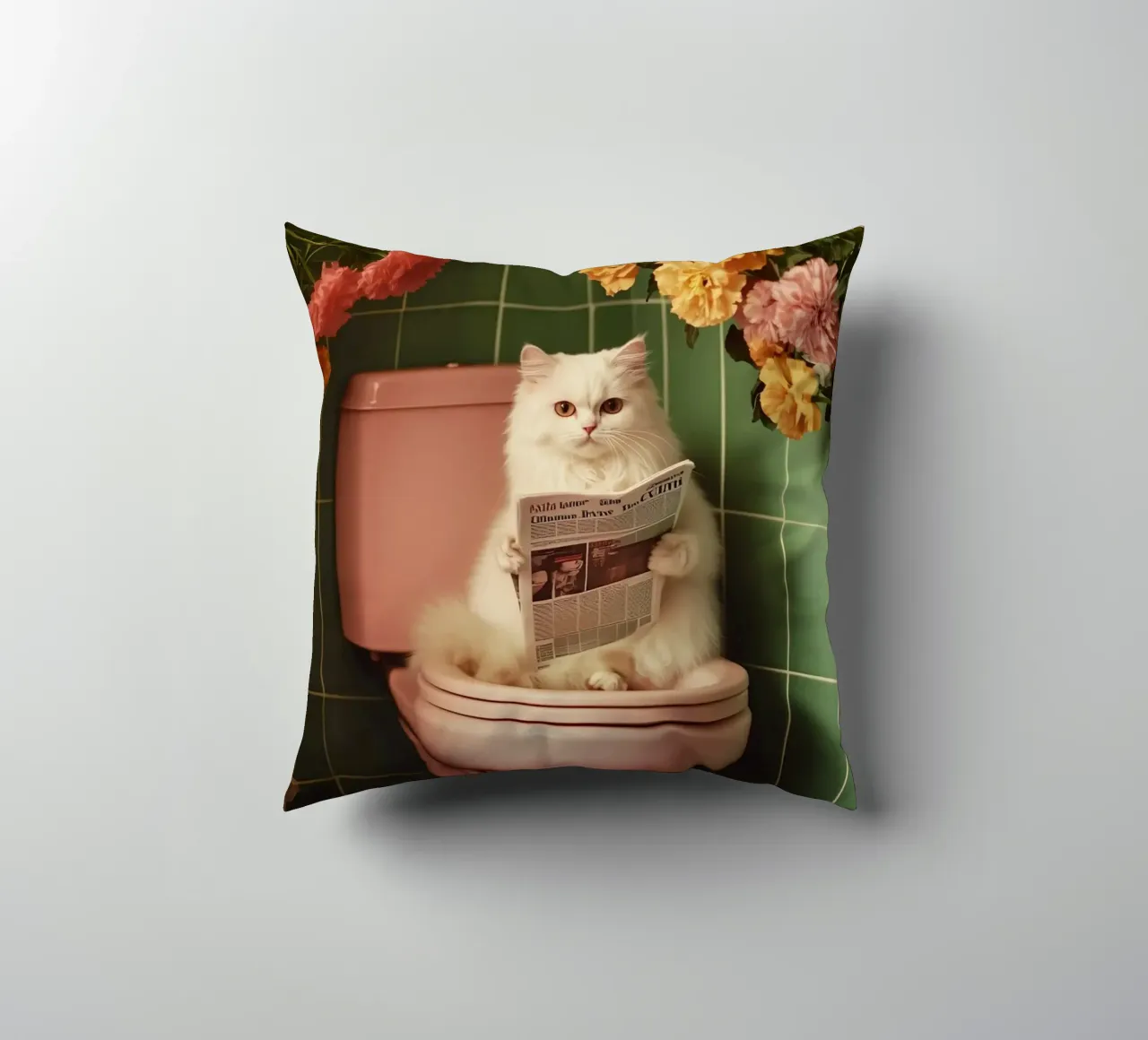 Katze liest Zeitung cuscino da NORDLICHT DESIGNS