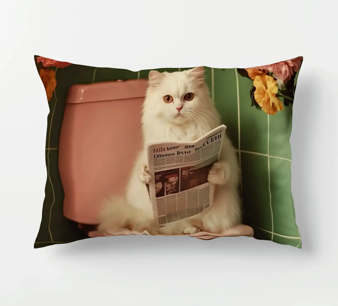 Katze liest Zeitung cuscino da NORDLICHT DESIGNS