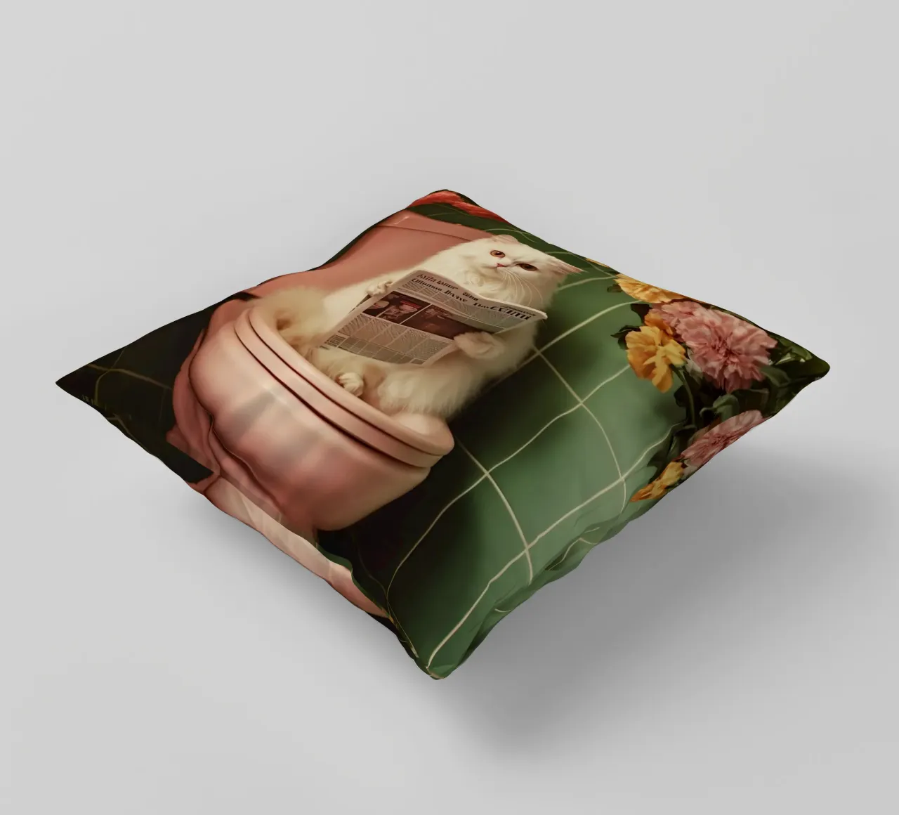 Katze liest Zeitung cuscino da NORDLICHT DESIGNS