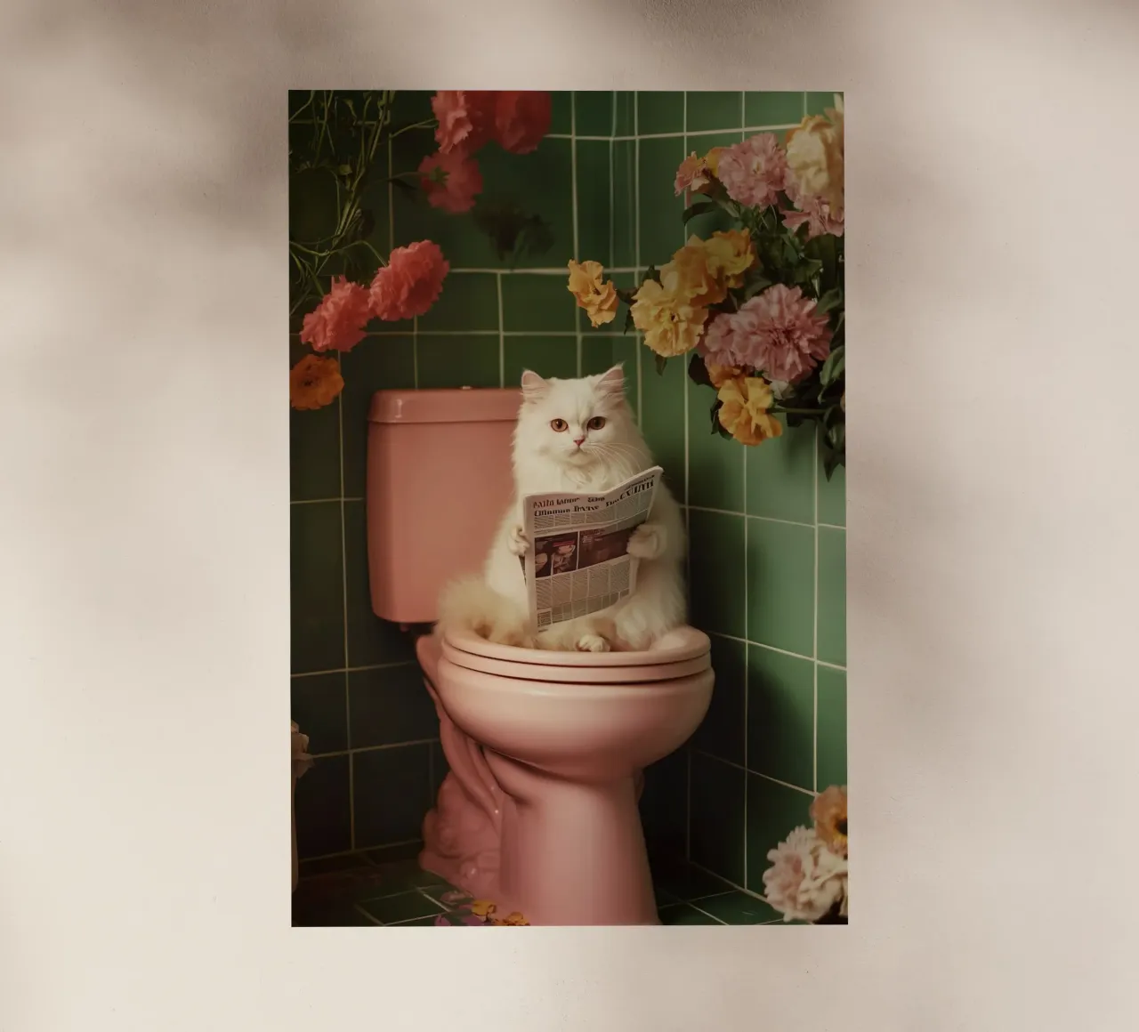 Katze liest Zeitung pellicola backlit da NORDLICHT DESIGNS