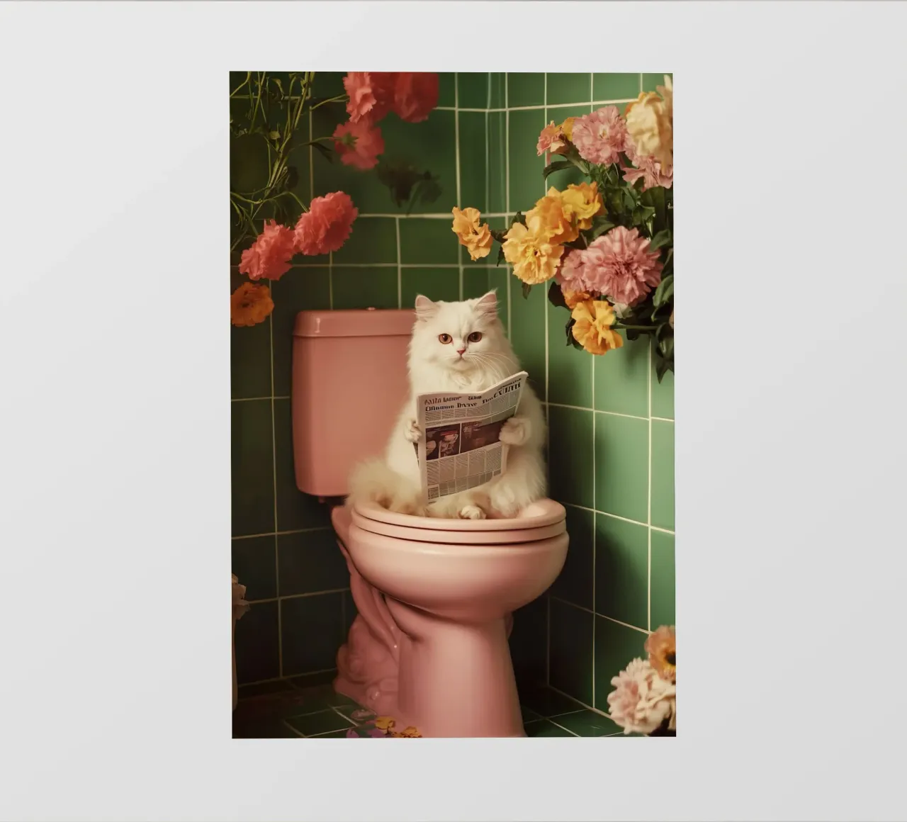 Katze liest Zeitung telo in pvc da NORDLICHT DESIGNS