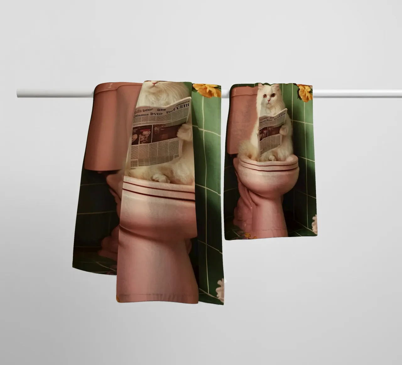 Katze liest Zeitung asciugamano da bagno da NORDLICHT DESIGNS