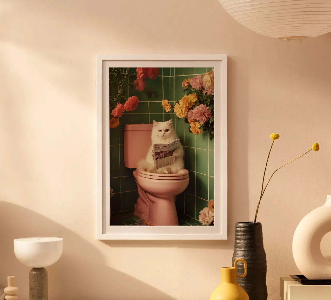 Katze liest Zeitung carta hahnemühle da NORDLICHT DESIGNS