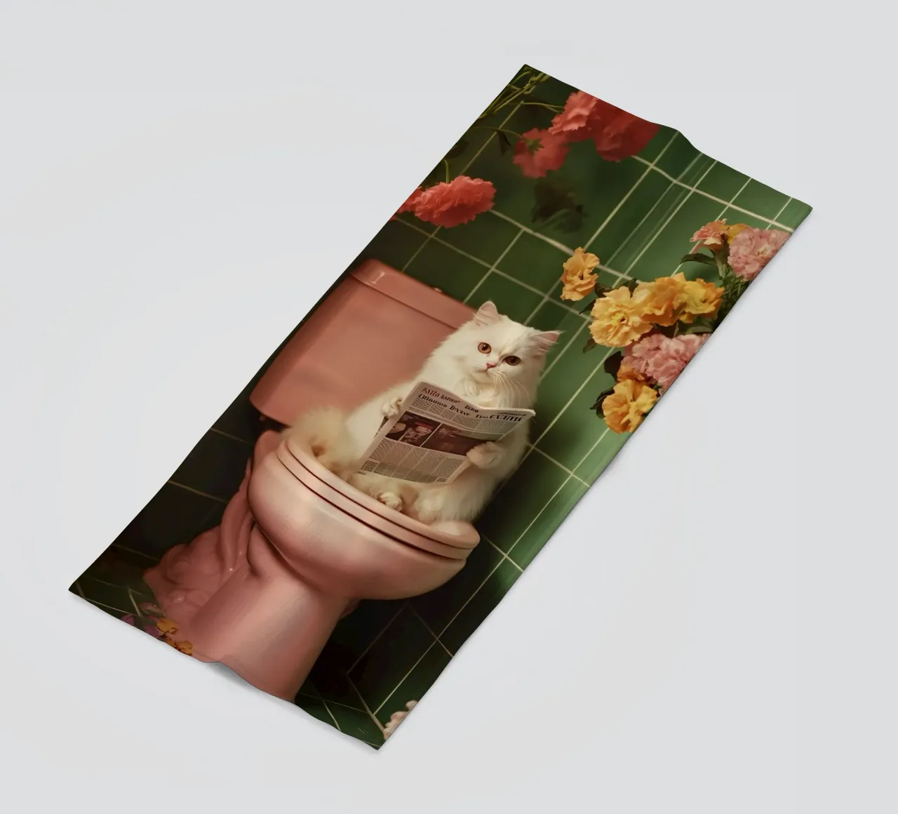 Katze liest Zeitung telo mare da NORDLICHT DESIGNS