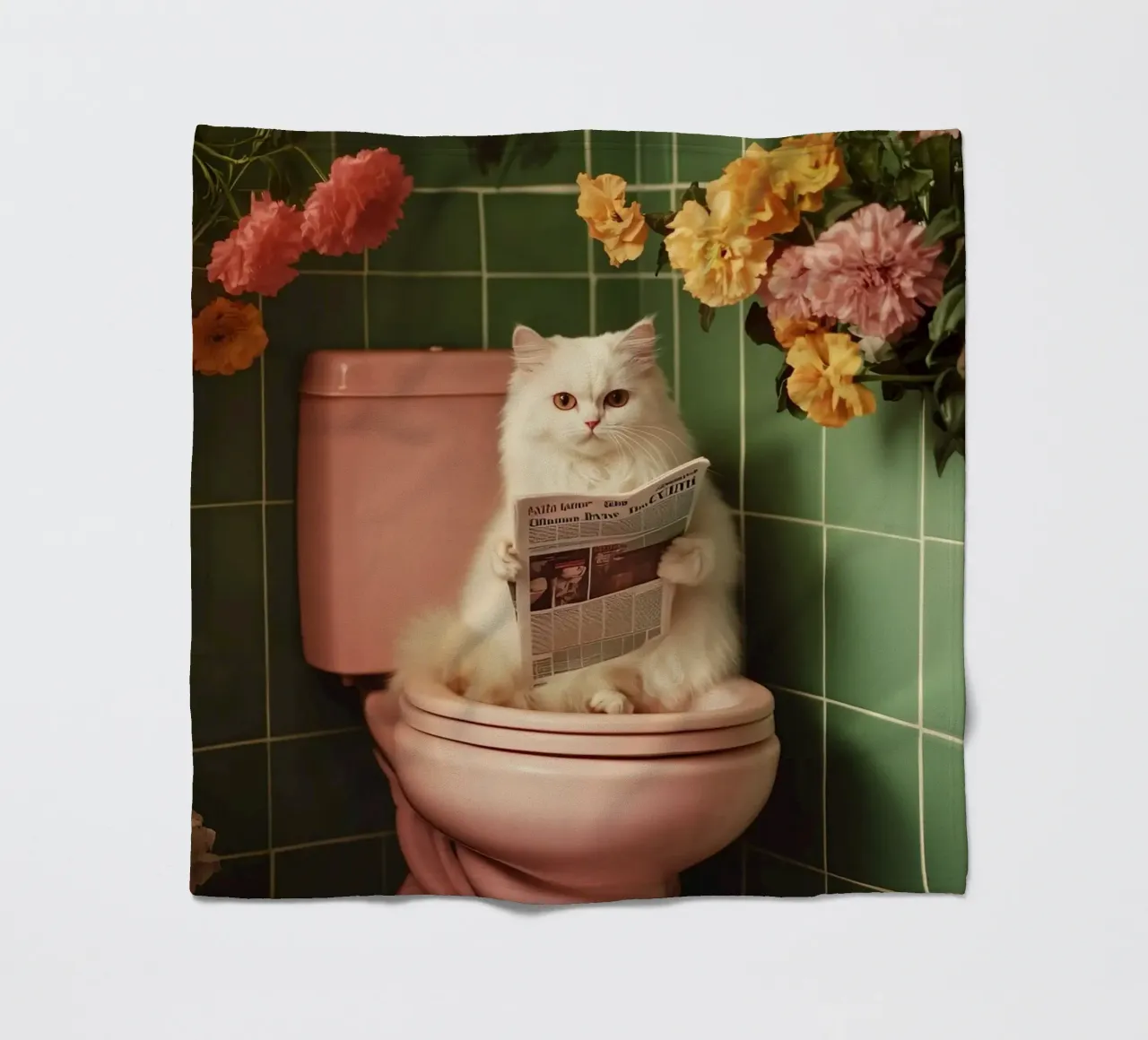 Katze liest Zeitung coperta in pile da NORDLICHT DESIGNS