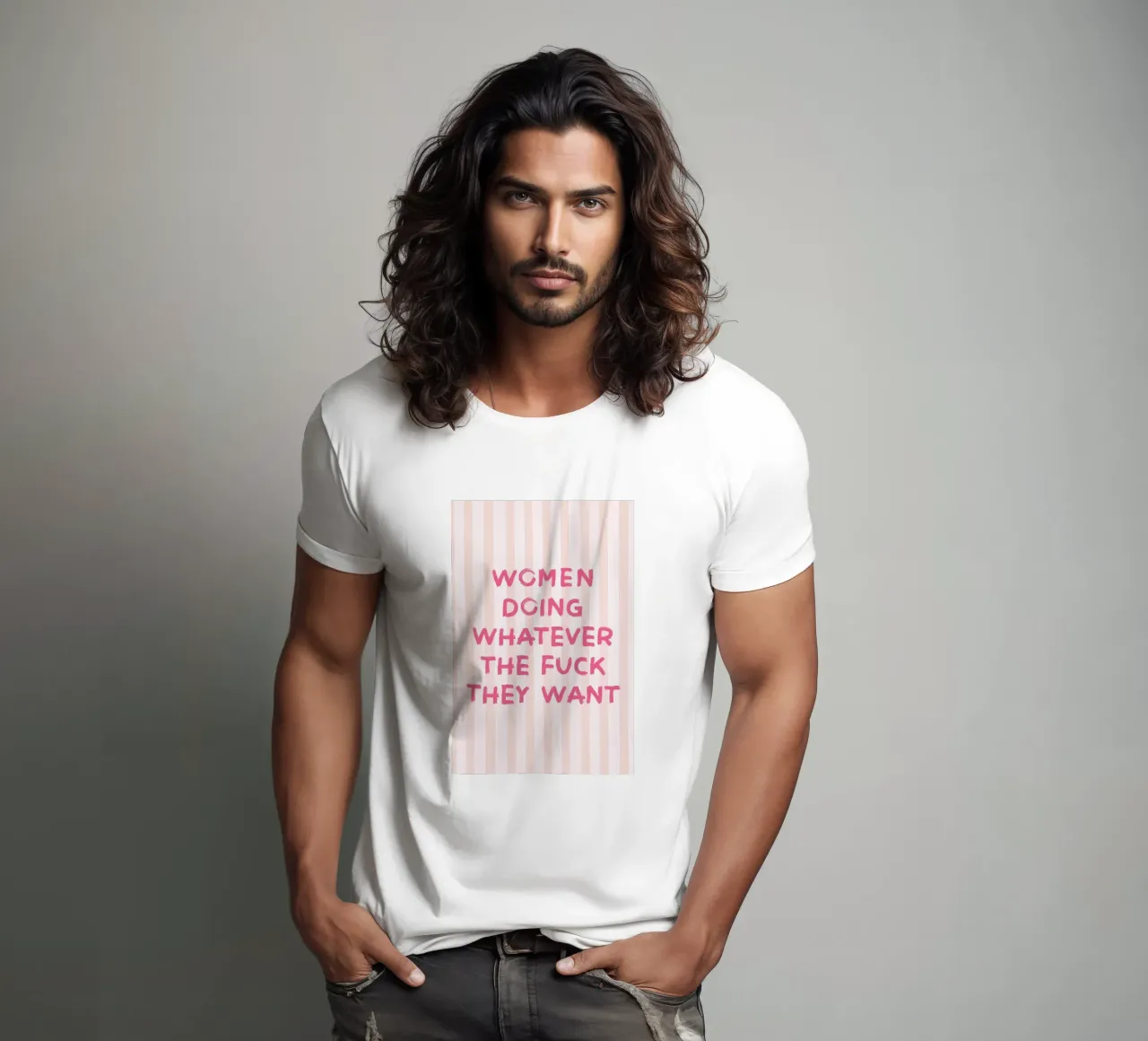 Frauen machen, was immer sie wollen, pink T-Shirt von Carinaprint