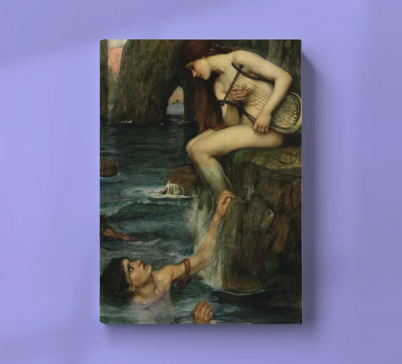 John William Waterhouse - The Siren notebook by Timeless Artworks