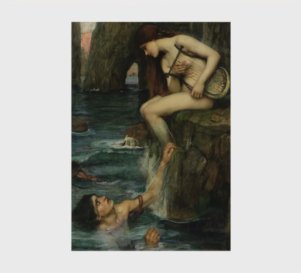John William Waterhouse - The Siren notebook by Timeless Artworks