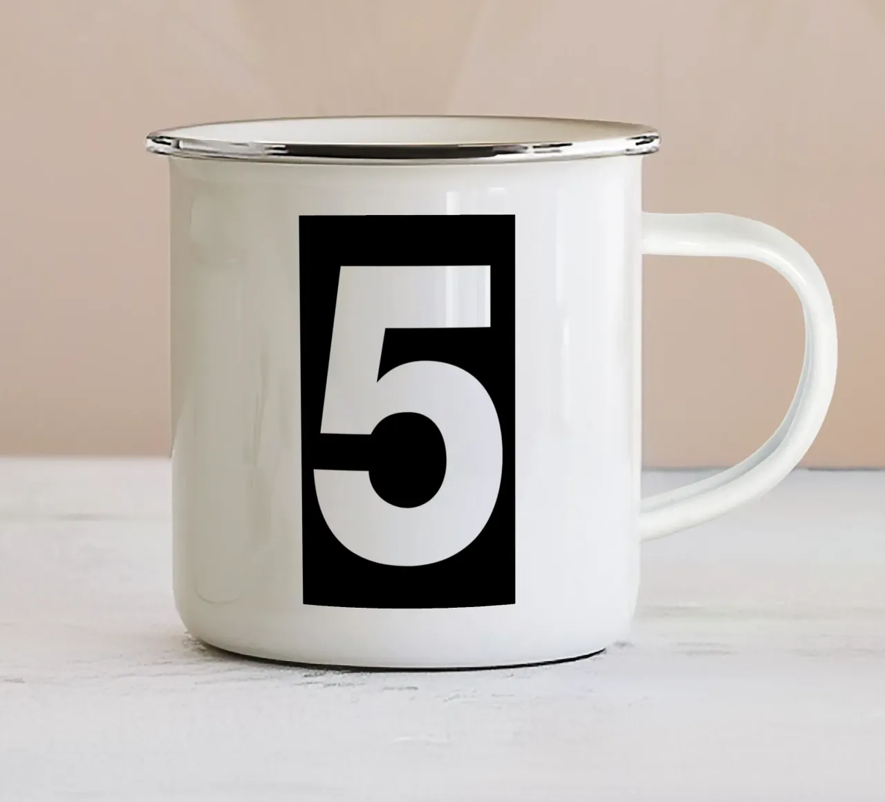 The 5 poster taza de esmalte de And I Love You She Said