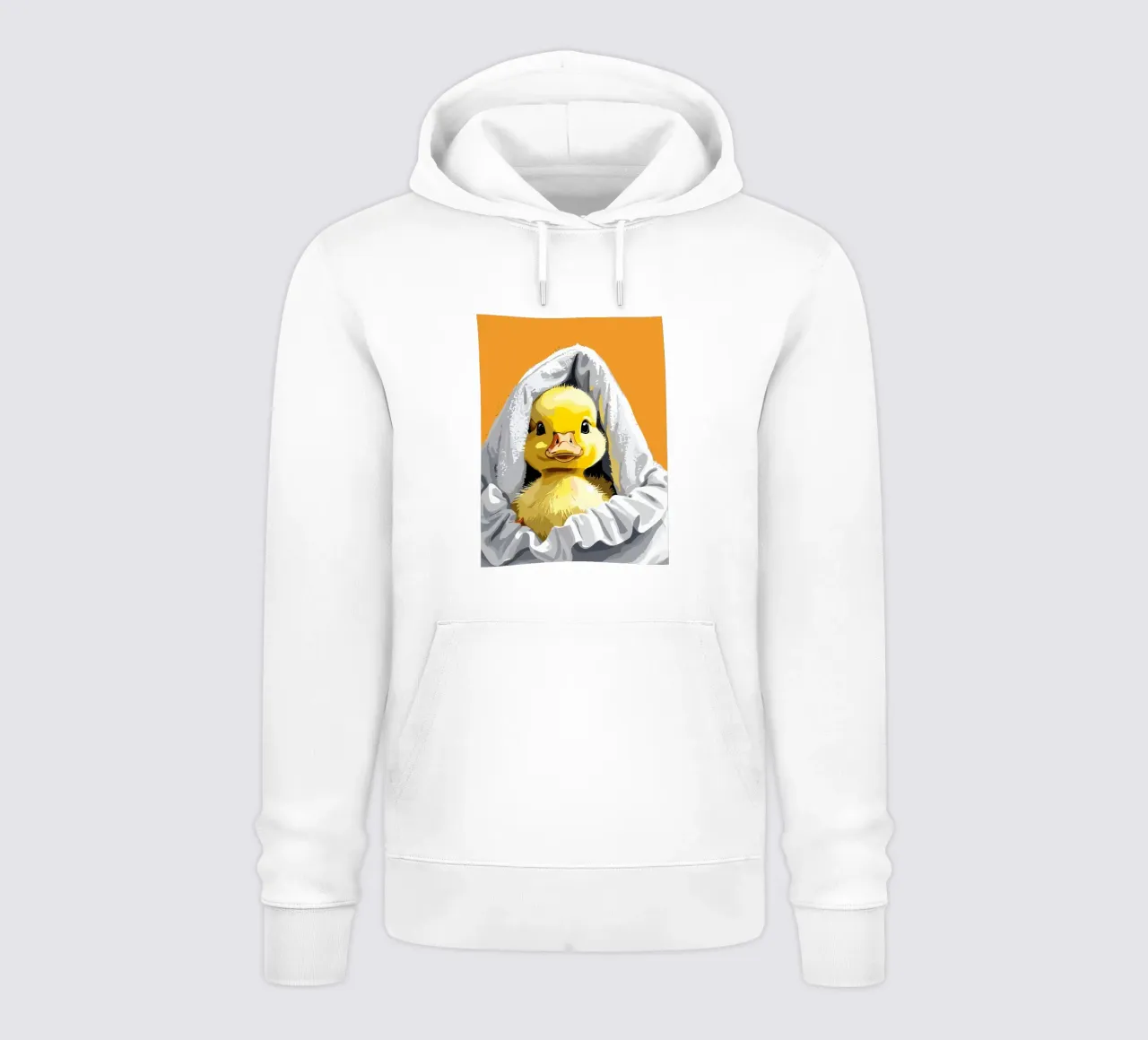 Duckling peeking from under a soft Hoodie von LisaArtes